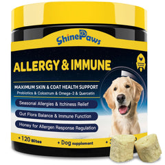 SHINEPAWS bouchées relief allergie chien : texture croquante et administration facile.