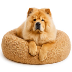 SHINY-V lit chien donut apaisant, confort et sécurité pour le sommeil.