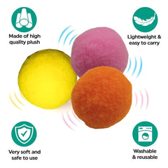 Shizhoo Boules Pompon interactives multicolores, stimulant l attention du chaton.