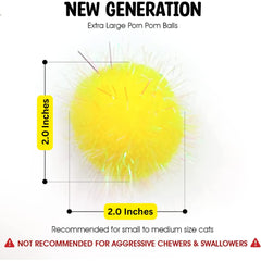 Shizhoo pompon scintillant, coloré et léger, parfait pour des sessions de jeu.
