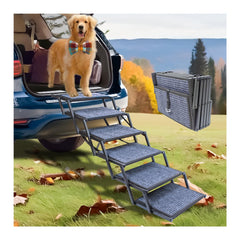SHUNLONG rampe tres-large pour chien, 6 etapes pliable, accès facile à la voiture