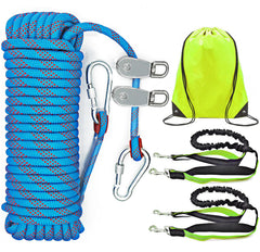 SIAELT câble d'attache chien 100ft bleu: plus d'espace pour bouger en camping.