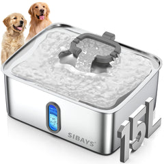 Fontaine SIBAYS 15L pour chiens, grande capacité pour longues périodes