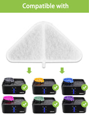 Ensemble de 6 filtres SIBAYS pour fontaine chat 7L, remplacement facile.