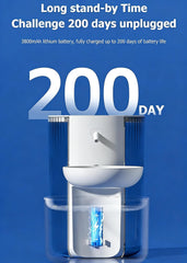 Capacité totale 4,5 L avec 3,5 L d'eau propre, hydratation durable.