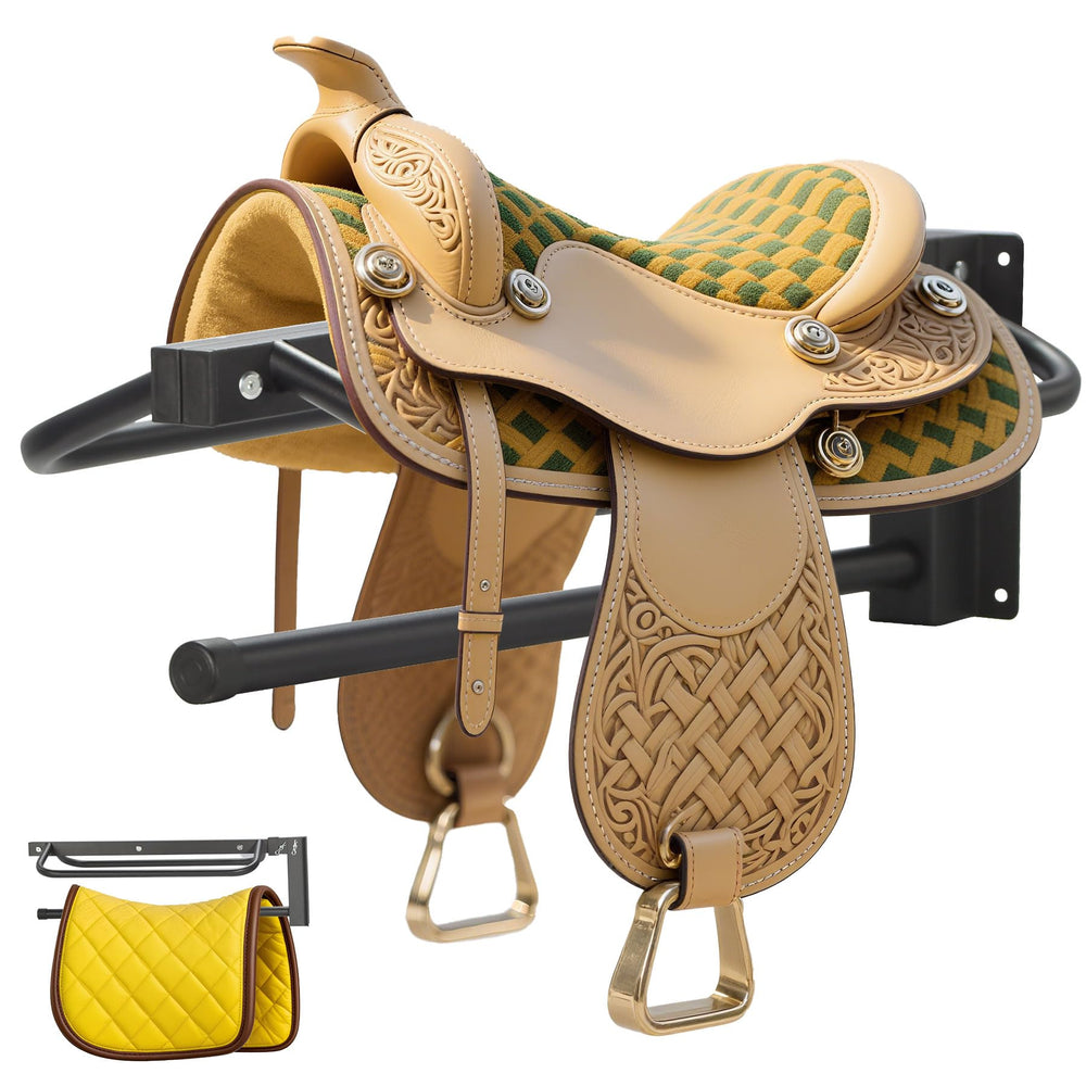 Sidasu porte-selle mural épais, prêt pour selles lourdes et rangement ordonné.