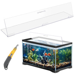 Sieral couvercle d'aquarium en polycarbonate clair offrant une meilleure luminosité.