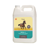 Signé Caméline: bouteille d'huile cameline pour chevaux, soutien du pelage.