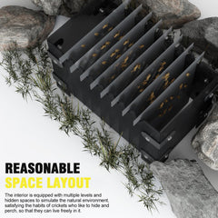 SIKGFPN Reptile Cricket Keeper – intérieur sombre favorisant espace naturel et calme