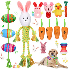 SilTriangle œufs paques en peluche pour chiens, stimulation ludique.