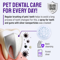SILVER GRADE spray dentaire pour chat, haleine fraîche et dents propres.