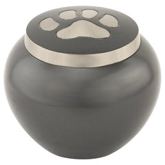 Silverlight Urns empreinte-patte sur couvercle pour mémoire durable.
