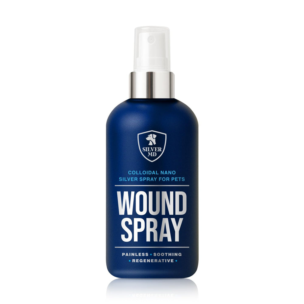 SilverMD spray sur plaie, apaisement potentiel pour chien et chat.