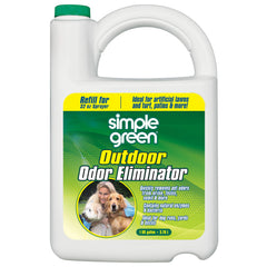 Simple Green éliminateur d’odeurs extérieur – bouteille prête à l’emploi sur terrasse.