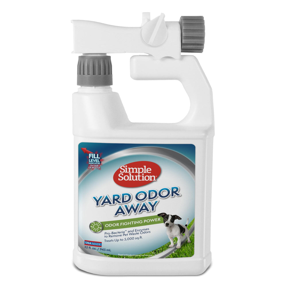 Simple Solution Yard Odor Away! Spray extérieur élimine les odeurs d'animaux autour du jardin.