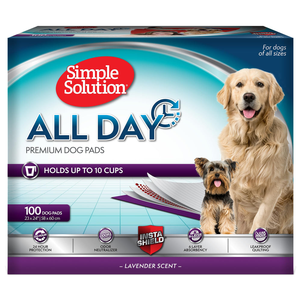 Tapis d'entraînement Simple Solution lavande 23x24, protection anti-fuite pour chien.