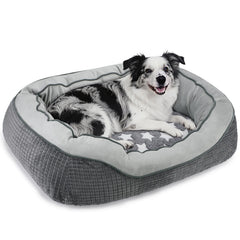 Lit SIWA MARY gris flanelle extérieur offre un confort durable pour chien.
