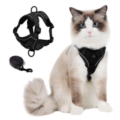 Harnais Skmeditec pour chat, vue avant, ajustement sûr et confortable lors des balades.