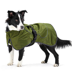 Veste imperméable Skmeditec pour chien grand vert XL, protection pluie et neige