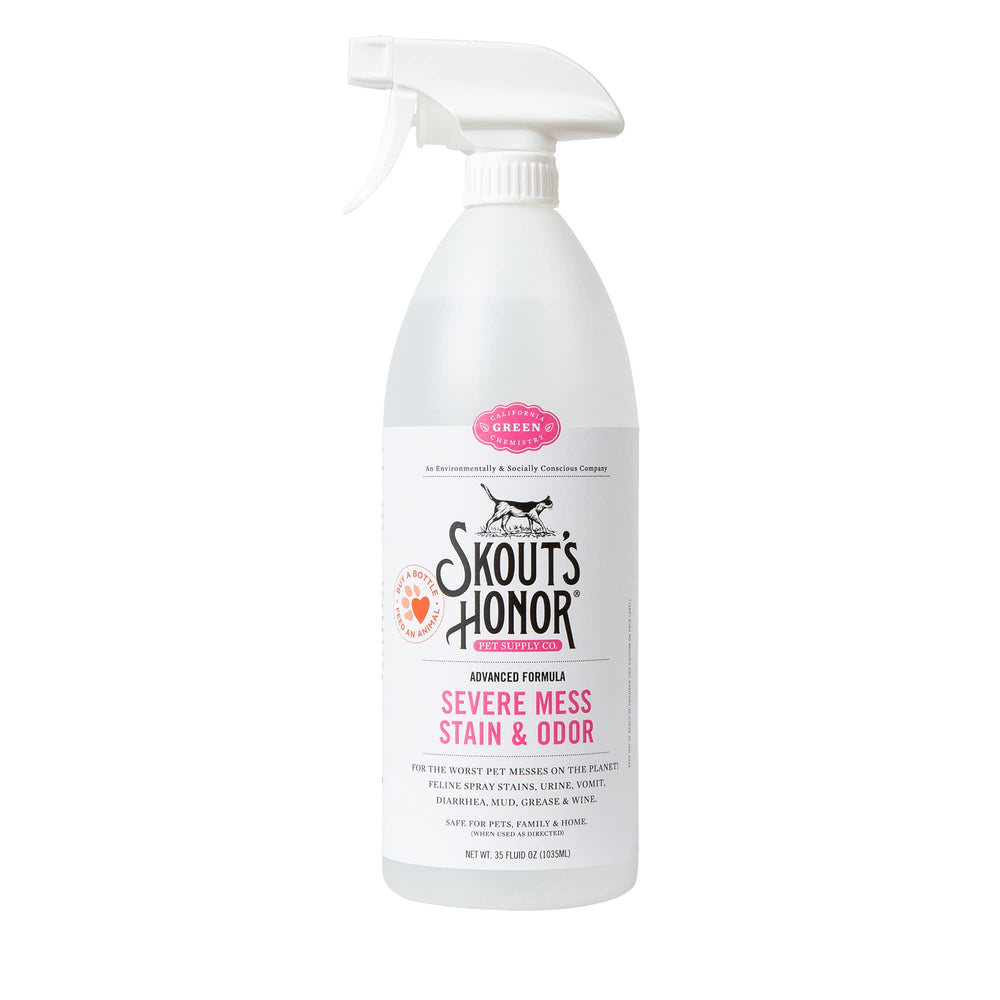 Skout's Honor – bouteille nettoyant taches chat, efficacité sur les taches rebelles.