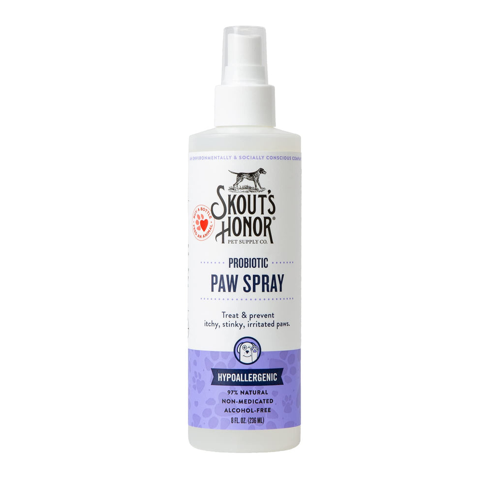 Skout's Honor spray probiotic pour pattes, bouteille, apaise démangeaisons