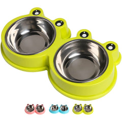 Skrtuan double-bols en inox avec pieds anti-glisse pour repas propres