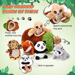 Skylety peluche animale bois-2, compagnon de jeu doux et sûr.