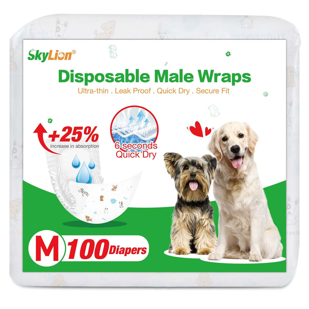 SkyLion couches-chien-male-jetables-super-absorbantes: protection nocturne fiable contre les fuites