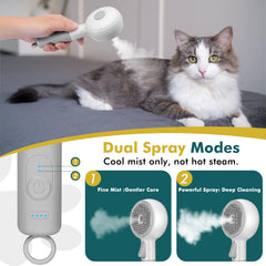 SLAVOL brosse vapeur chat, 2 modes nettoyage pour un pelage sans résidus.