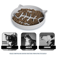 Slowpaw mangeoire-chat forme tete-chat, design ludique lors des repas.