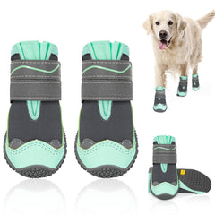 SlowTon bottes pour chien vert vue avant, protection des pattes lors des promenades