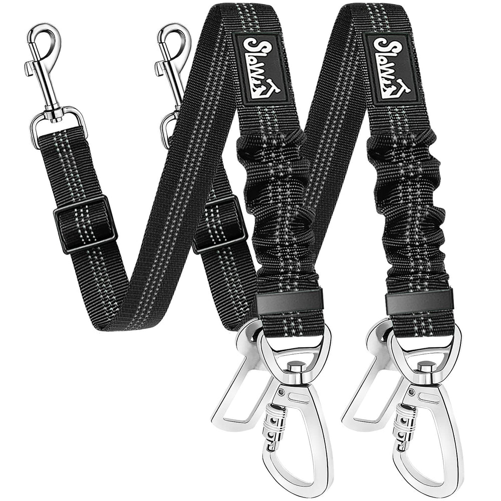 SlowTon ceinture chien 2 ensembles, sécurité renforcée lors des trajets en voiture.