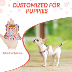 SlowTon harnais-chien fleur xxs côté : motif floral robuste et réglable pour un ajustement sûr.