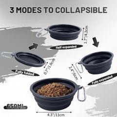Bol de nourriture répliable SLSON taille moyenne, adapté à la plupart des chiens et chats.