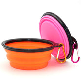 SLSON gamelles chien pliables lot de 2, orange et rose, pratique en voyage.