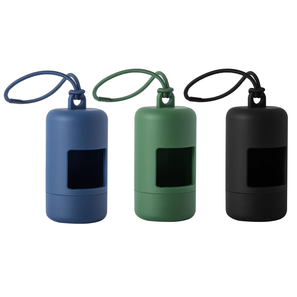 SLSON distributeur sacs à crottes bleu fixé sur la laisse, pratique en promenade.