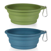 Gamelle pliable SLSON 600 ml bleu marine, pratique lors des promenades.