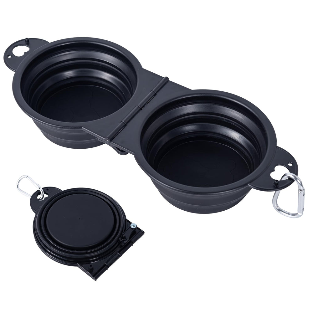 SLSON gamelles doubles pliables avec rebord renforcé pour plus de stabilité en extérieur.