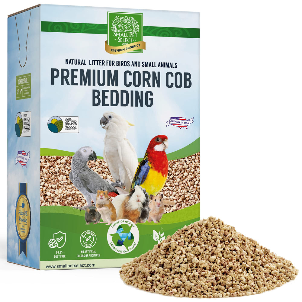 Boîte Small Pet Select de litière trognons de maïs, 12 lb, pratique pour petits animaux.