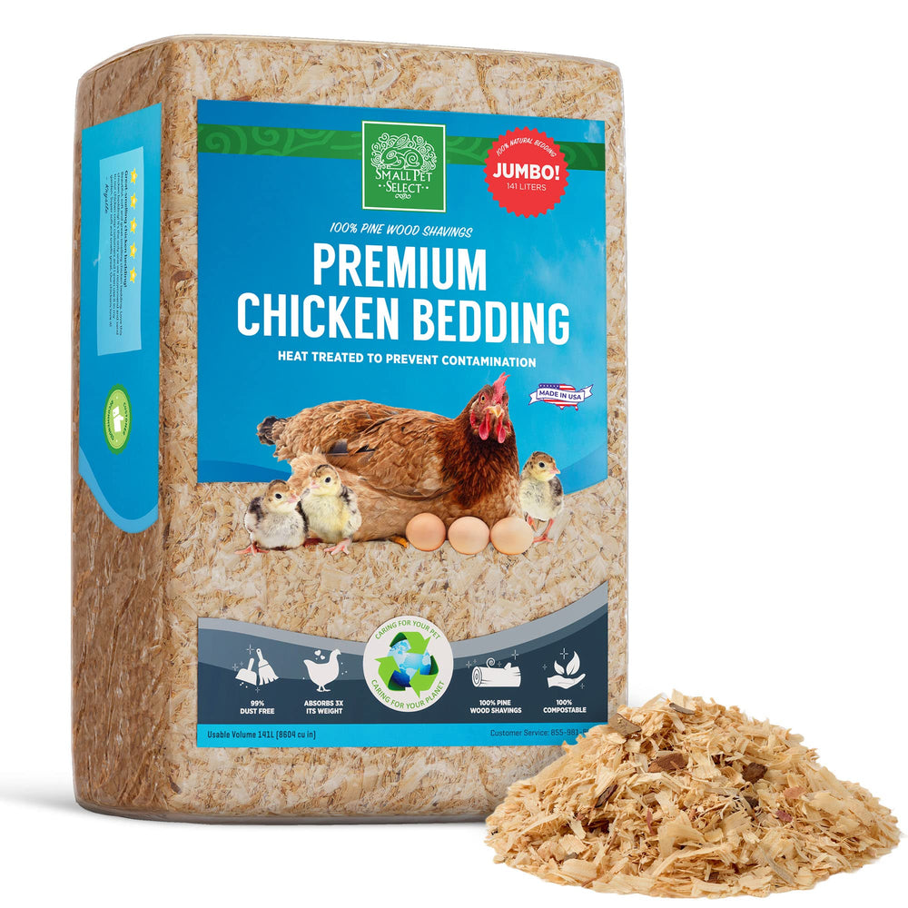 Small Pet Select copeaux de pin sac 141L, litière naturelle prête pour poules et poussins.