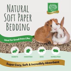 Litière en papier naturelle Small Pet Select, douceur et absorption pour animaux domestiques.