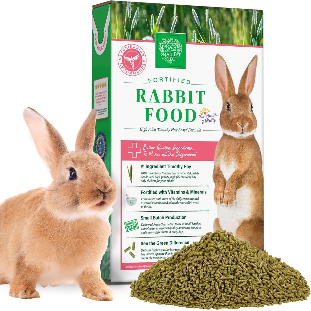 Small Pet Select – emballage granulés lapin, fraîcheur garantie et qualité premium.