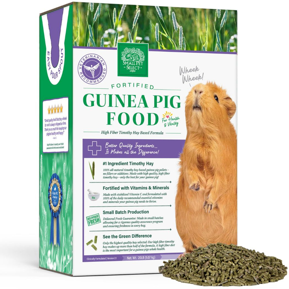 Small Pet Select granulés cochon-d-inde pellets pour une alimentation équilibrée.