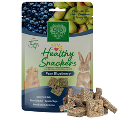 Emballage Small Pet Select Poire Myrtille, friandises saines pour petits animaux.