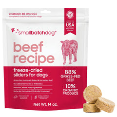 Smallbatch Pets boeuf lyophilise pour chien, repas pratique et nutritif