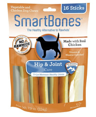 SmartBones bâtonnets articulation, emballage sans cuir cru pour chiens.