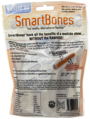 SmartBones bâtonnets articulation paquet ouvert, texture appétissante prête à mâcher.