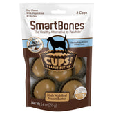 SmartBones Cups au beurre de cacahuète — friandise savoureuse et sans cuir brut pour chien.