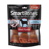 SmartBones grandes friandises au boeuf réel, extérieur enveloppé pour mâcher.