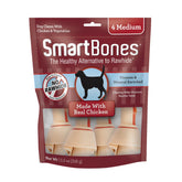 SmartBones mastications moyennes avec viande et légumes — texture attrayante et digestibilité.